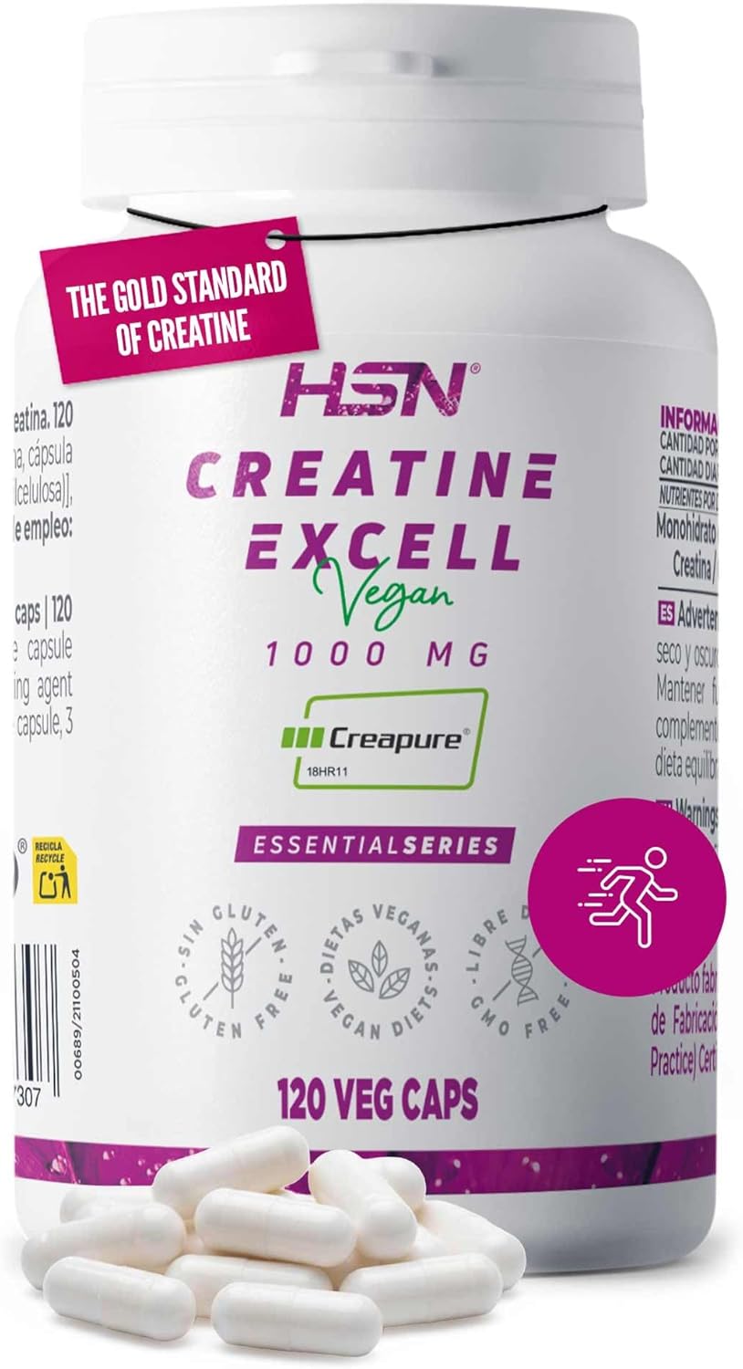پودر کراتین مونوهیدرات HSN Creapure – 3 گرم، 40 وعده، میکرونیزه