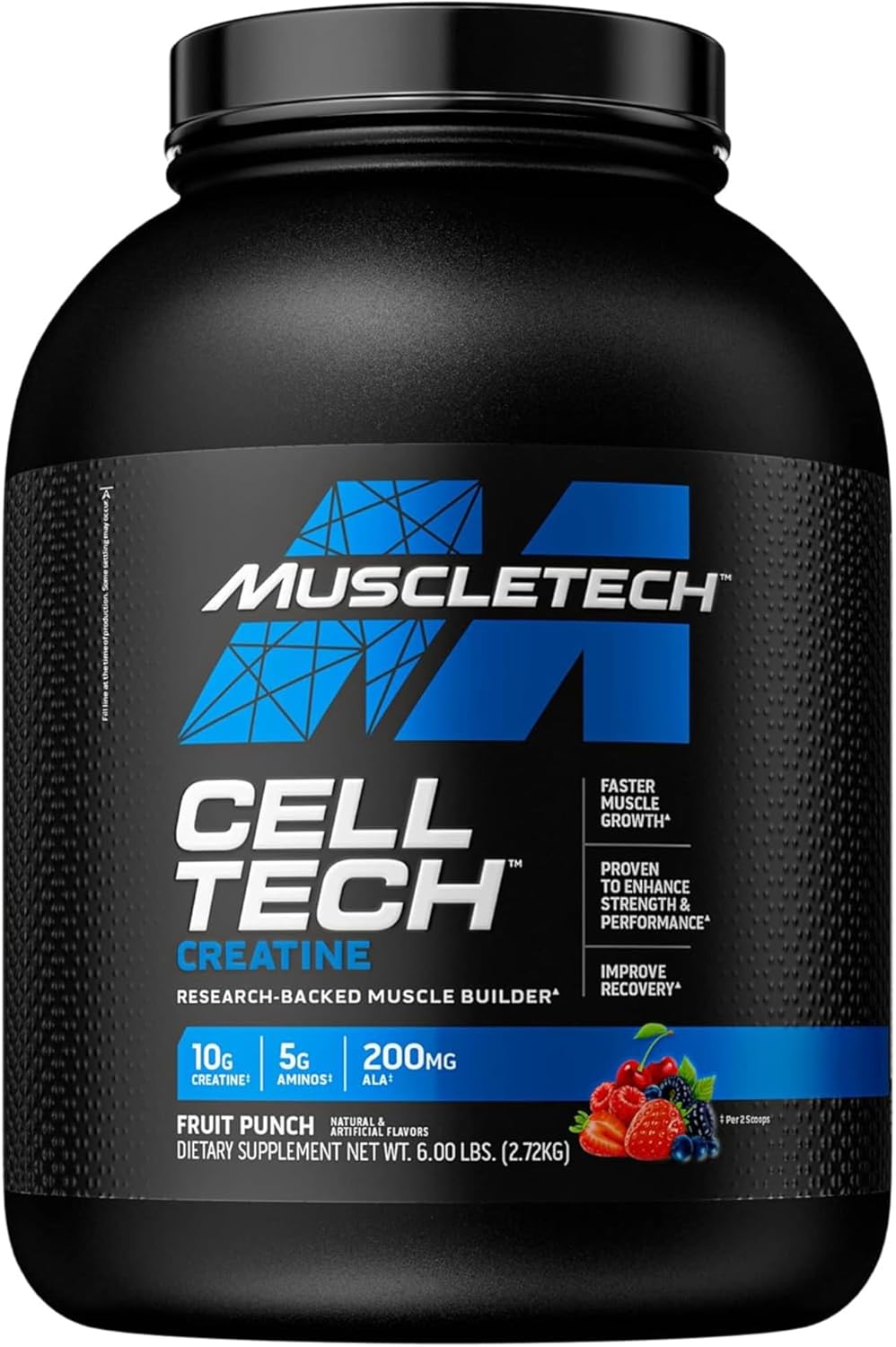پودر کراتین Muscletech – 6 پوند، طعم فروت پانچ