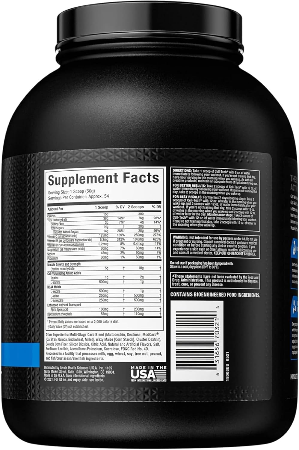 پودر کراتین Muscletech – 6 پوند، طعم فروت پانچ