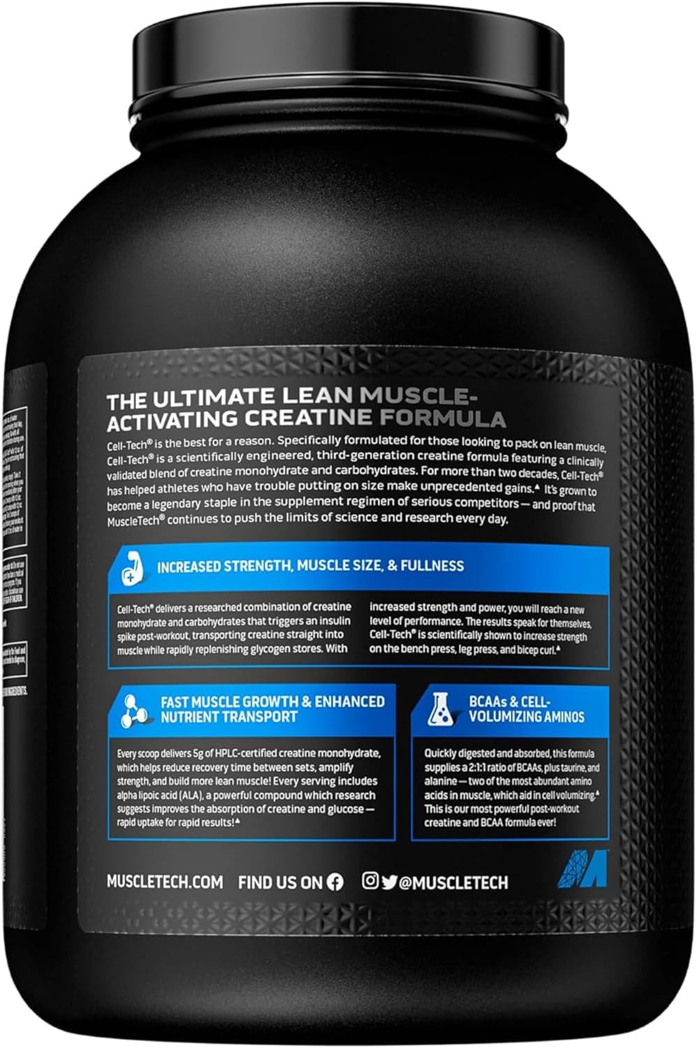 پودر کراتین Muscletech – 6 پوند، طعم فروت پانچ