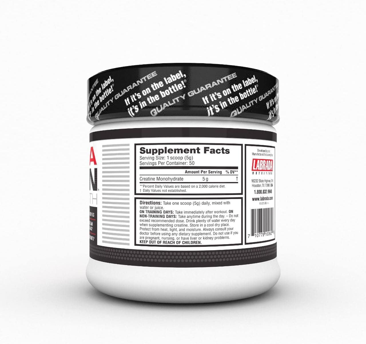 پودر کراتین Labrada – 250 گرم، 50 وعده