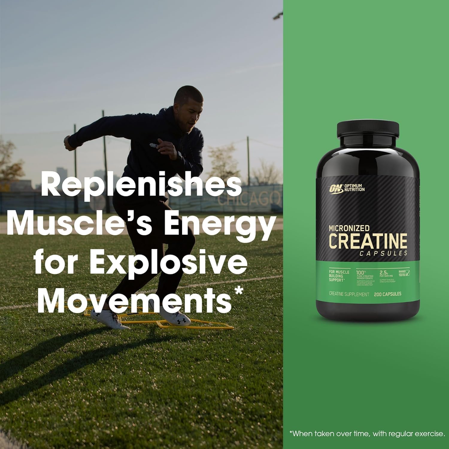 کپسول کراتین Optimum Nutrition Creatine 2500 – 2.5 گرم، 2500 کپسول