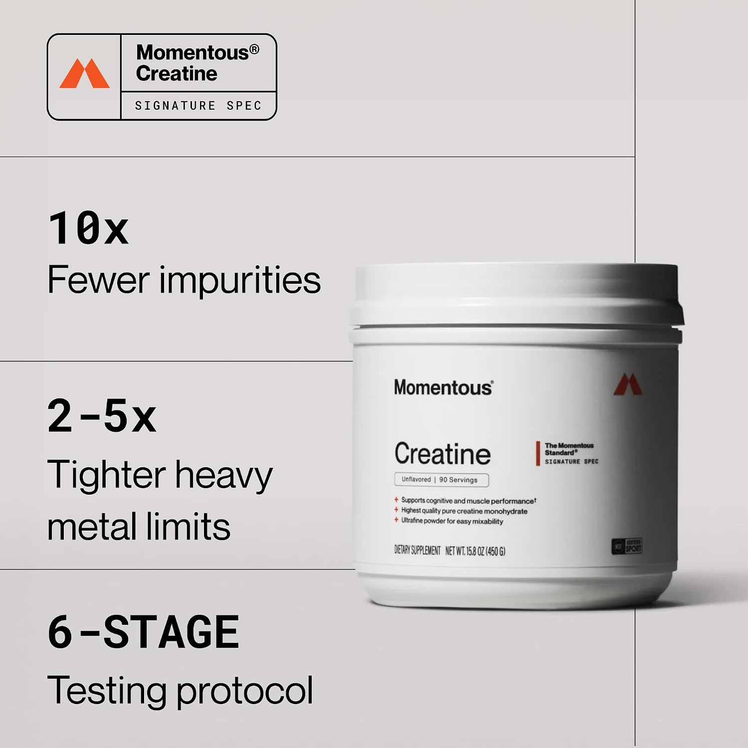پودر کراتین مونوهیدرات Momentous Creapure – وگان