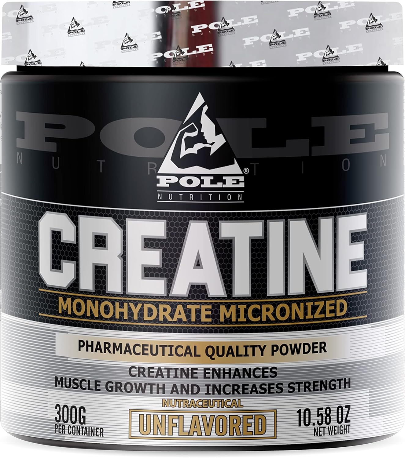 پودر کراتین مونوهیدرات Pole Nutrition – 300 گرم، بدون طعم، میکرونیزه