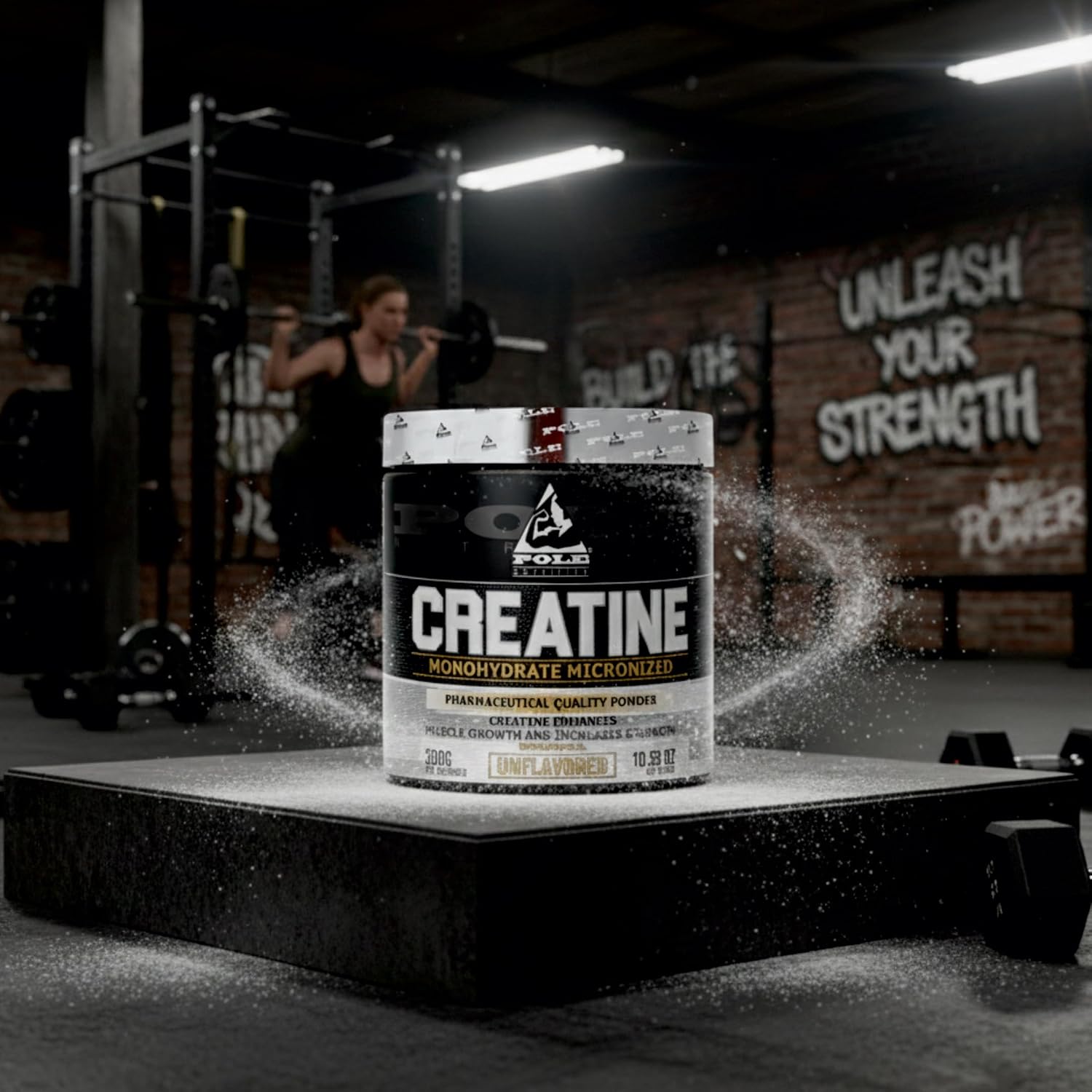 پودر کراتین مونوهیدرات Pole Nutrition – 300 گرم، بدون طعم، میکرونیزه