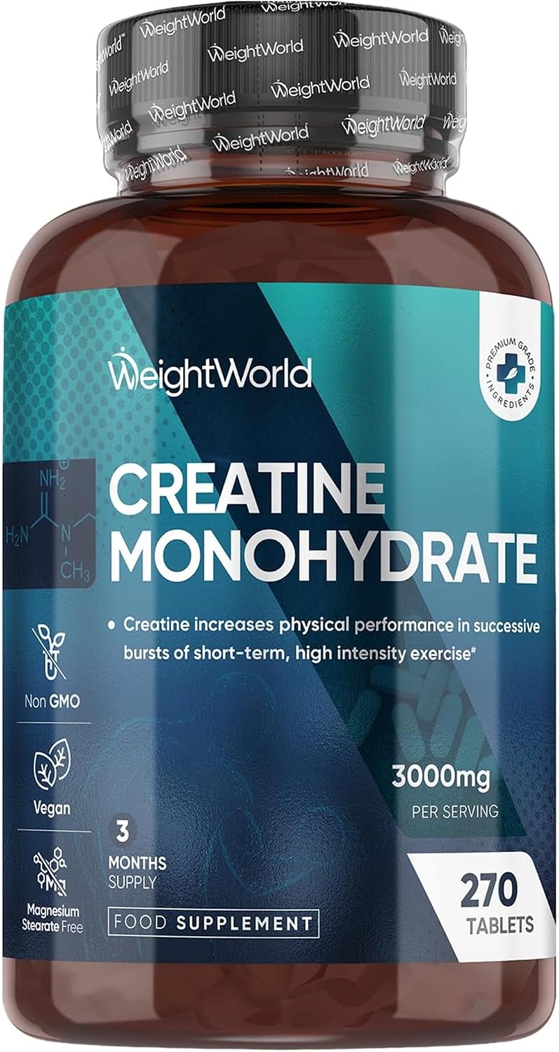 قرص کراتین مونوهیدرات WeightWorld – 270 قرص، میکرونیزه