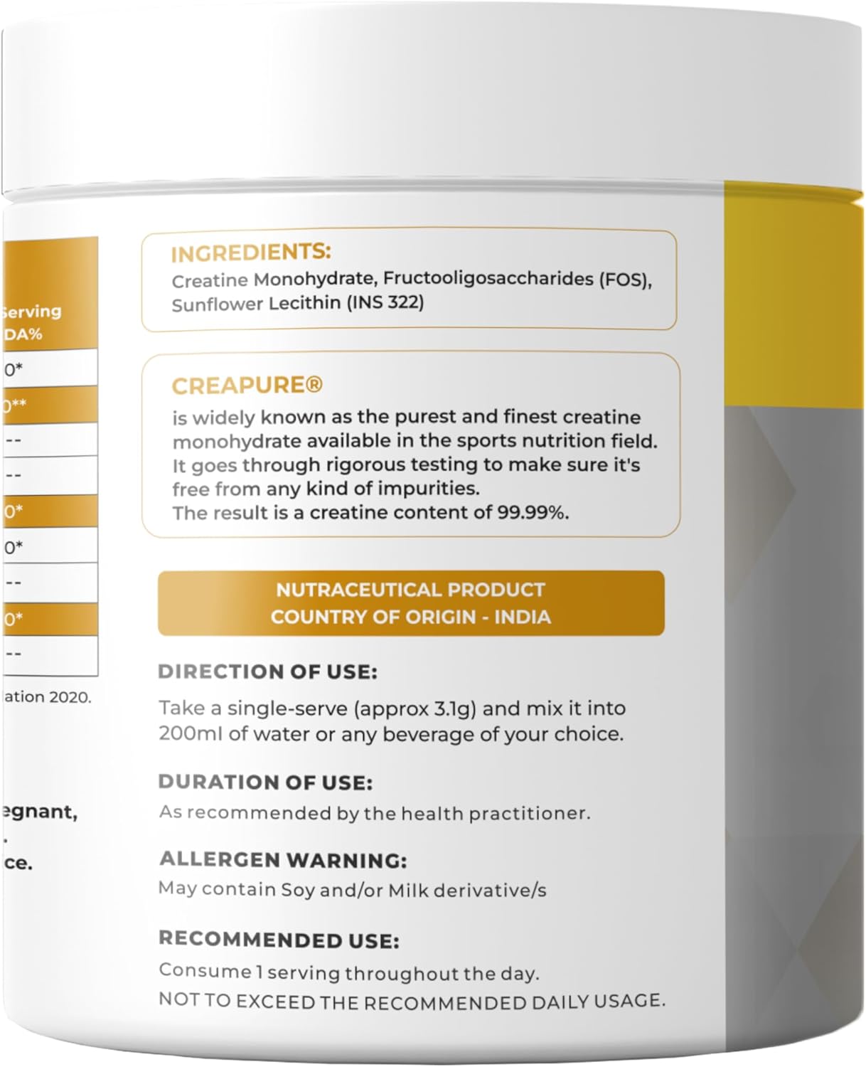 پودر کراتین مونوهیدرات NATURALTEIN Creapure – 150 گرم، بدون طعم، میکرونیزه
