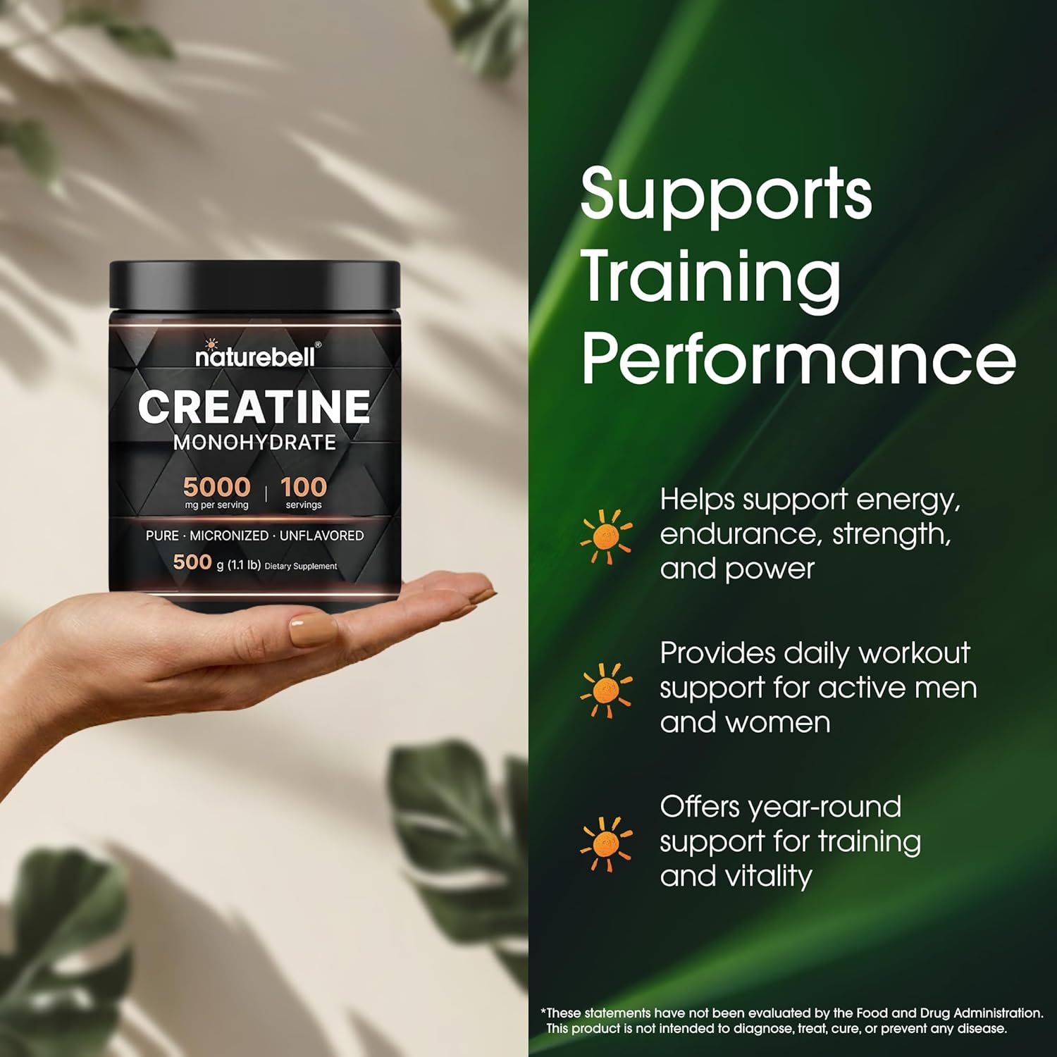 مکمل پیش از تمرین NatureBell – 1.1 پوند، 100 وعده، بدون طعم