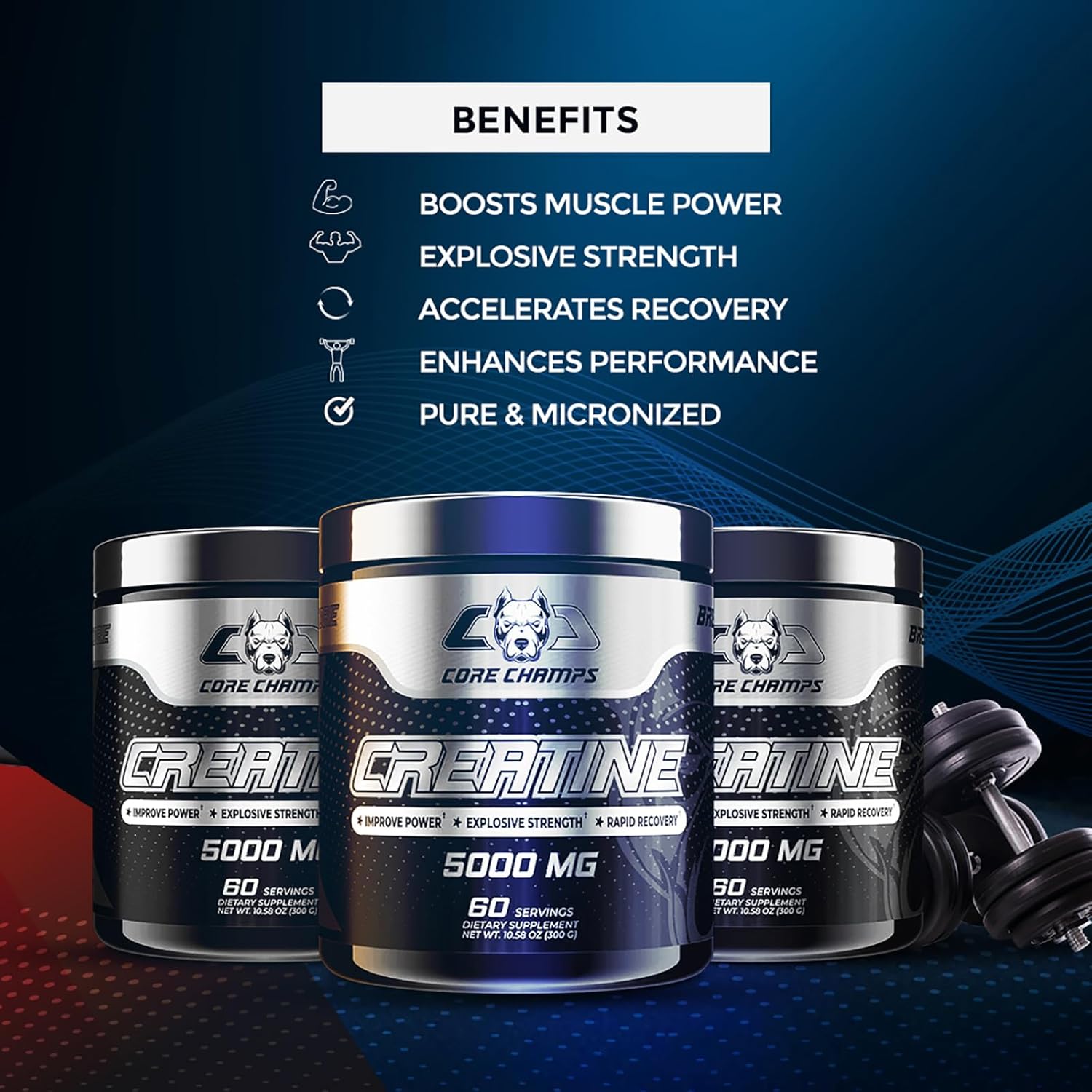پودر کراتین Core Champs – 60 وعده