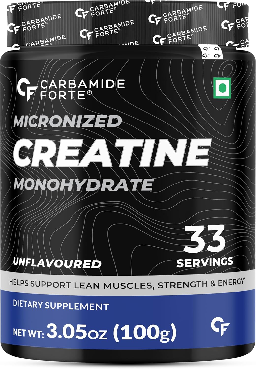 پودر کراتین مونوهیدرات Carbamide Forte – 100 گرم، 33 وعده، بدون طعم