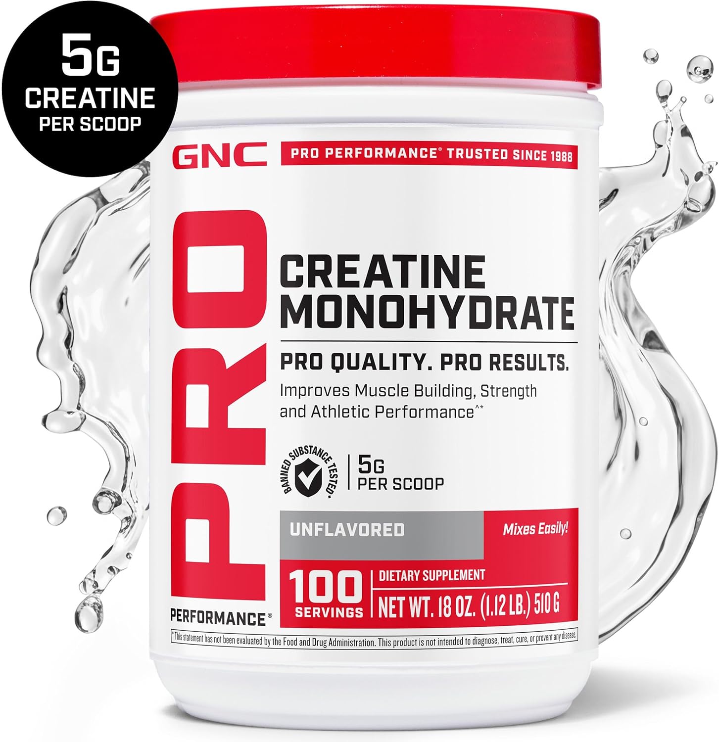 پودر کراتین مونوهیدرات GNC – 100 وعده