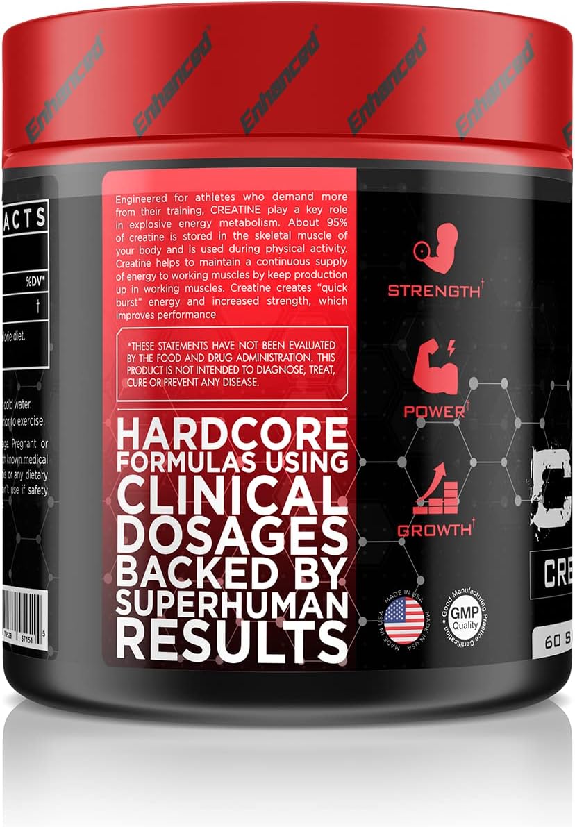 پودر کراتین مونوهیدرات Enhanced – 300 گرم، 60 وعده