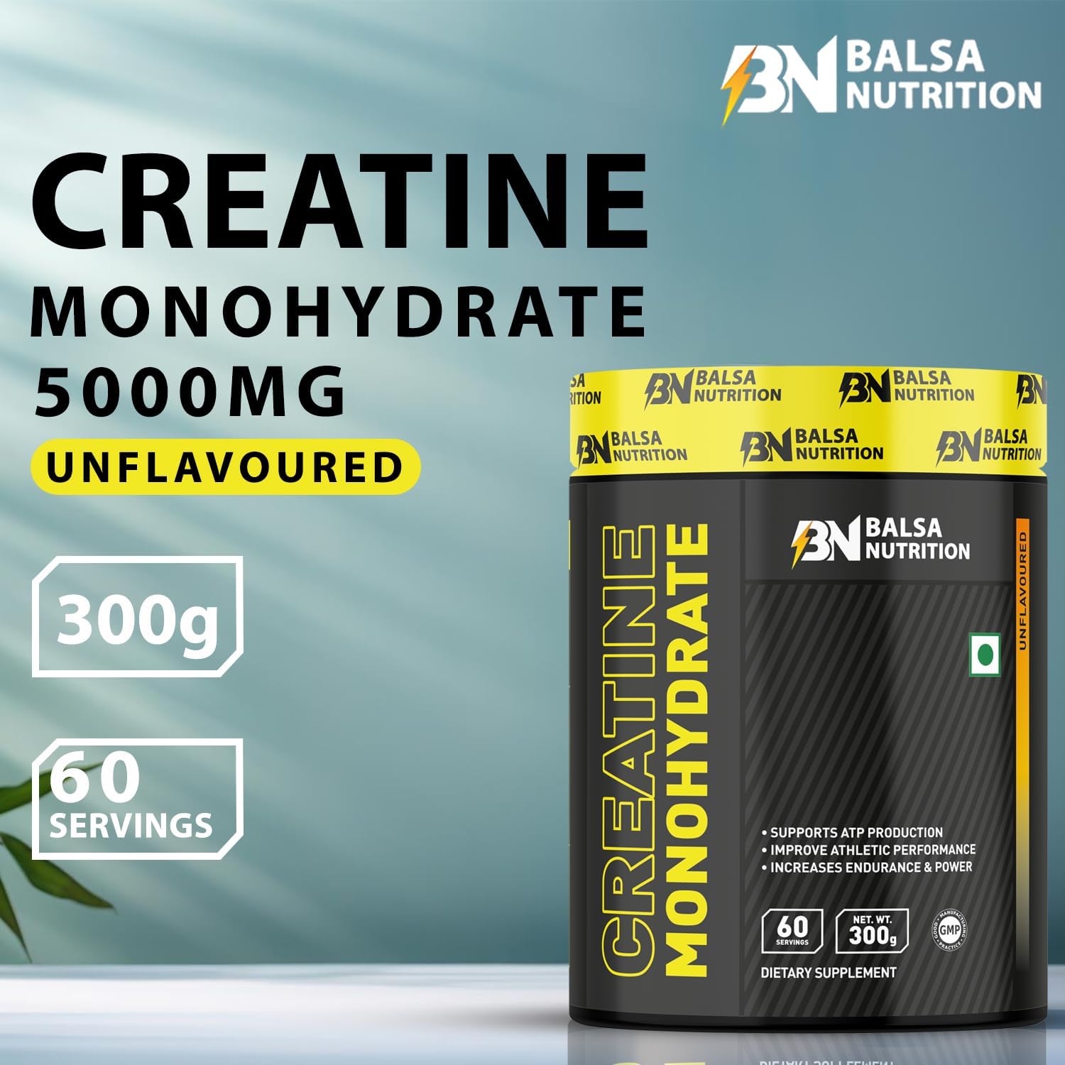 پودر کراتین مونوهیدرات Balsa Nutrition – بدون طعم، میکرونیزه