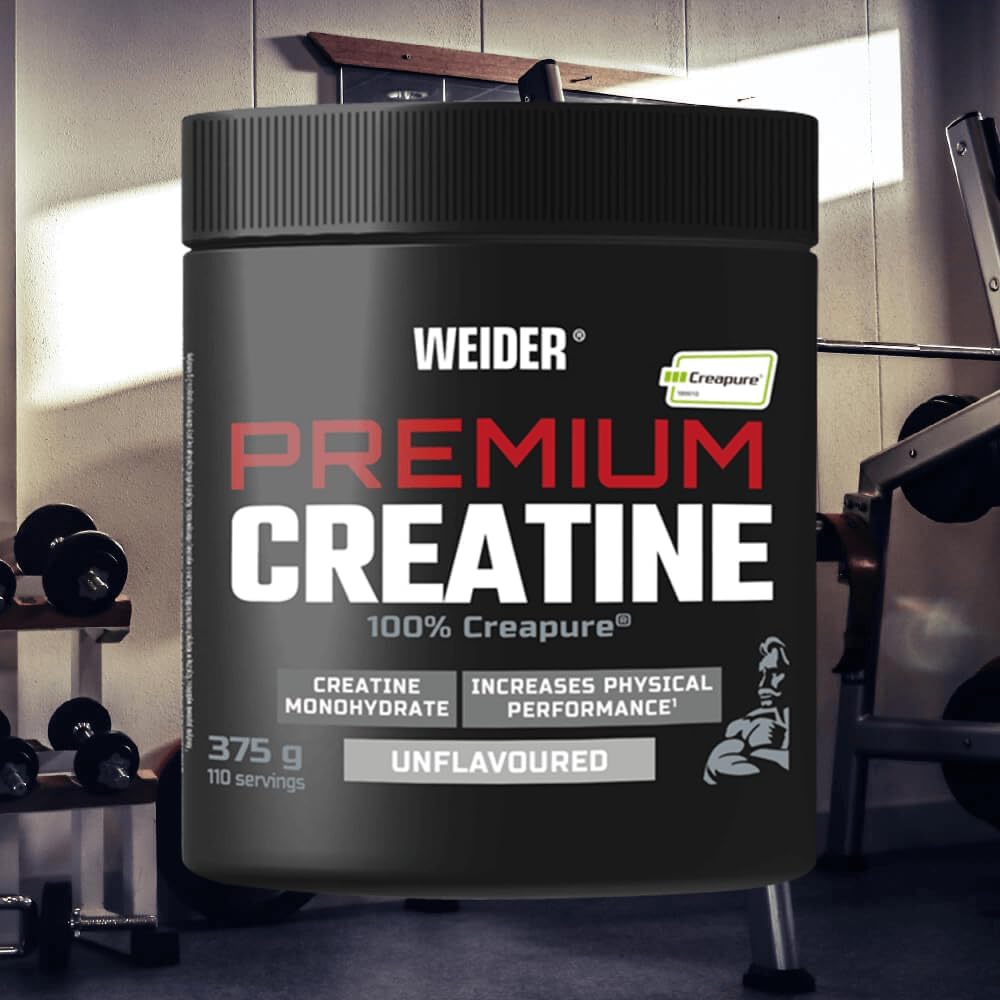 پودر کراتین مونوهیدرات Weider Creapure – 375 گرم، بدون طعم، وگان