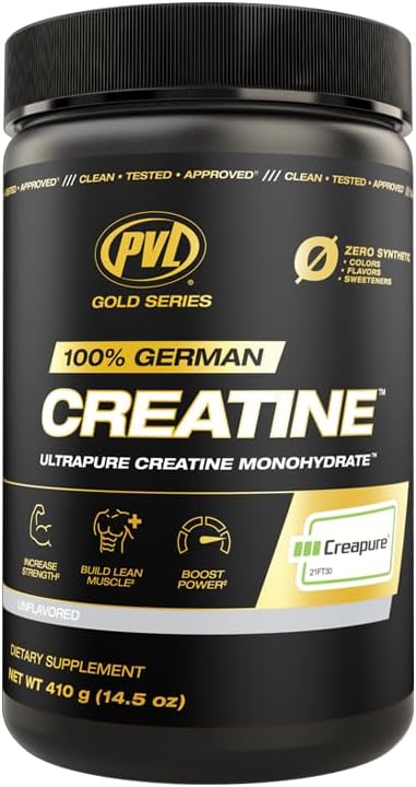 پودر کراتین مونوهیدرات PVL Creapure – 410 گرم، 82 وعده، وگان
