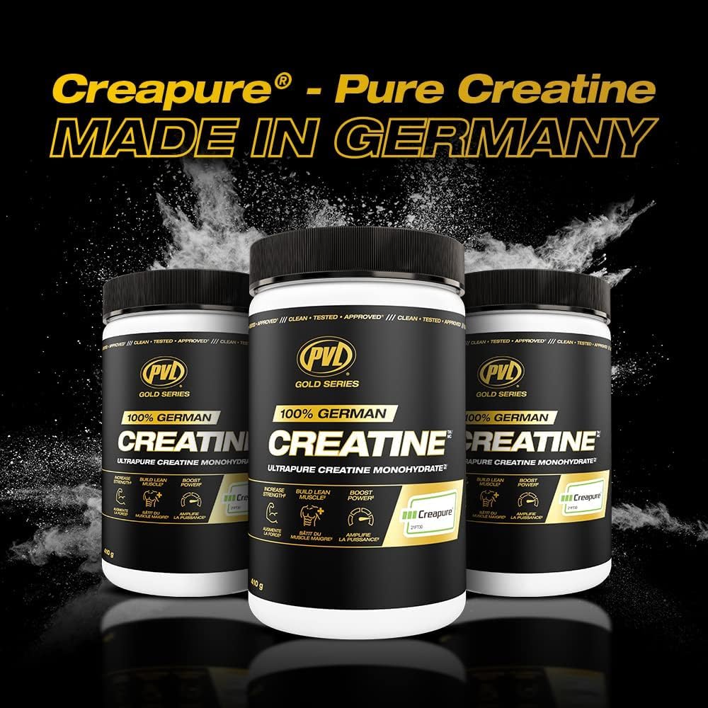 پودر کراتین مونوهیدرات PVL Creapure – 410 گرم، 82 وعده، وگان