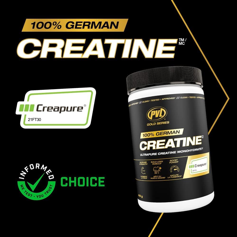 پودر کراتین مونوهیدرات PVL Creapure – 410 گرم، 82 وعده، وگان