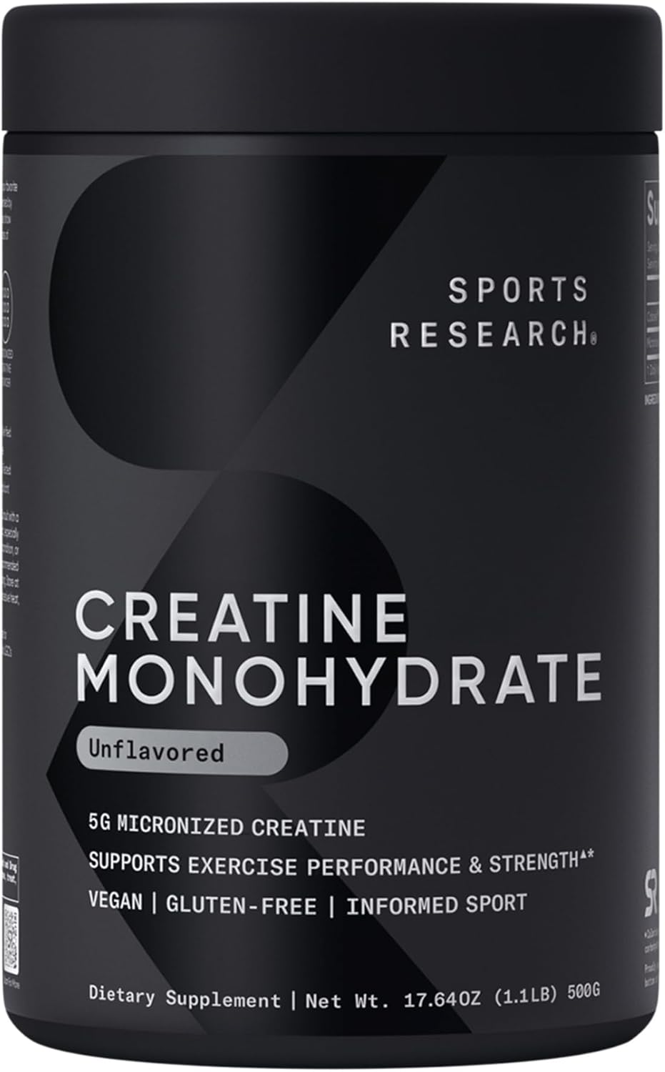 پودر کراتین مونوهیدرات Sports Research – 5 گرم، میکرونیزه