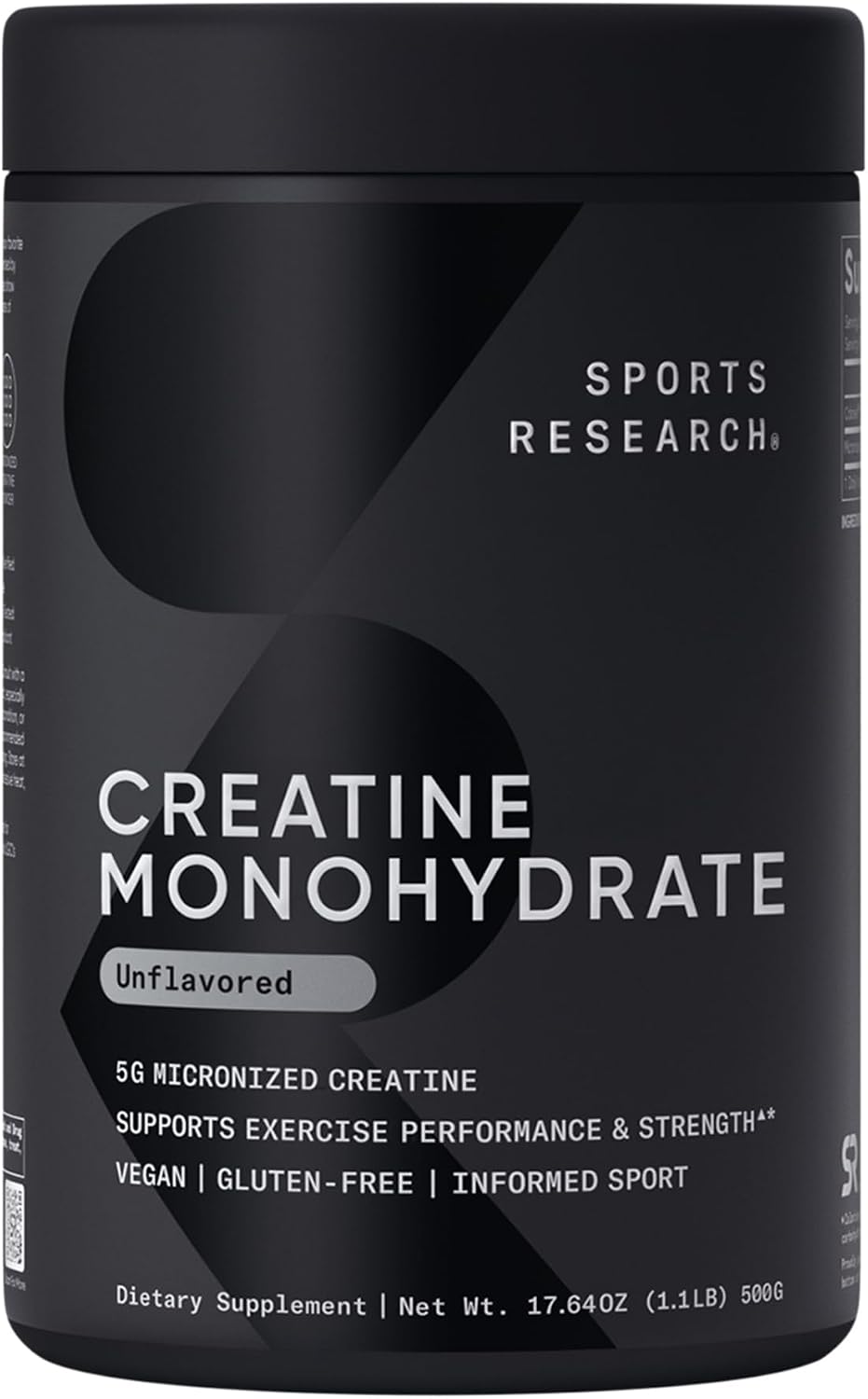 پودر کراتین مونوهیدرات Sports Research – 5 گرم، میکرونیزه