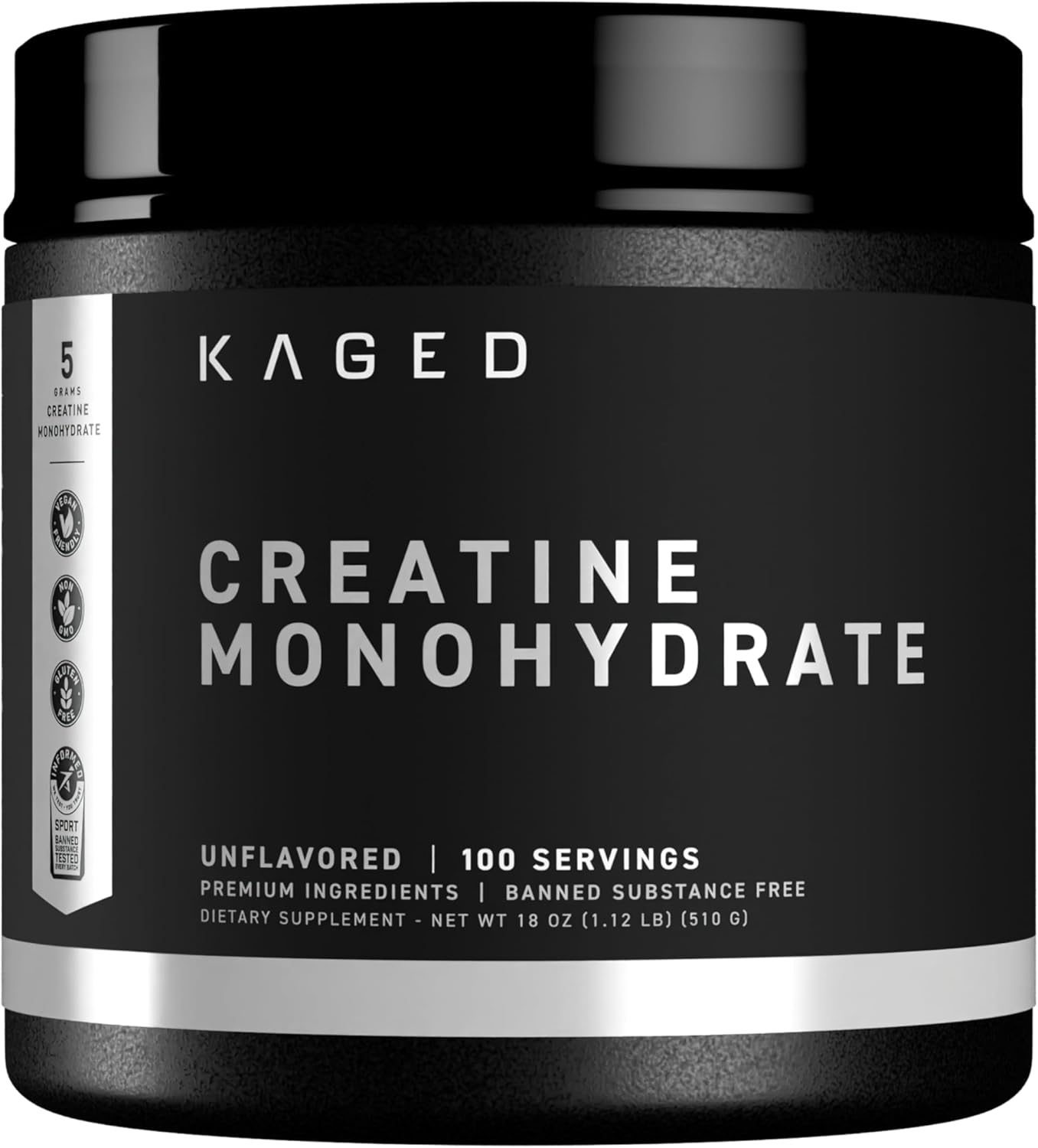 پودر کراتین مونوهیدرات Kaged – بدون طعم، وگان