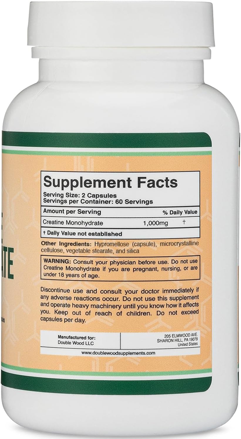 کپسول کراتین مونوهیدرات Double Wood Supplements – میکرونیزه