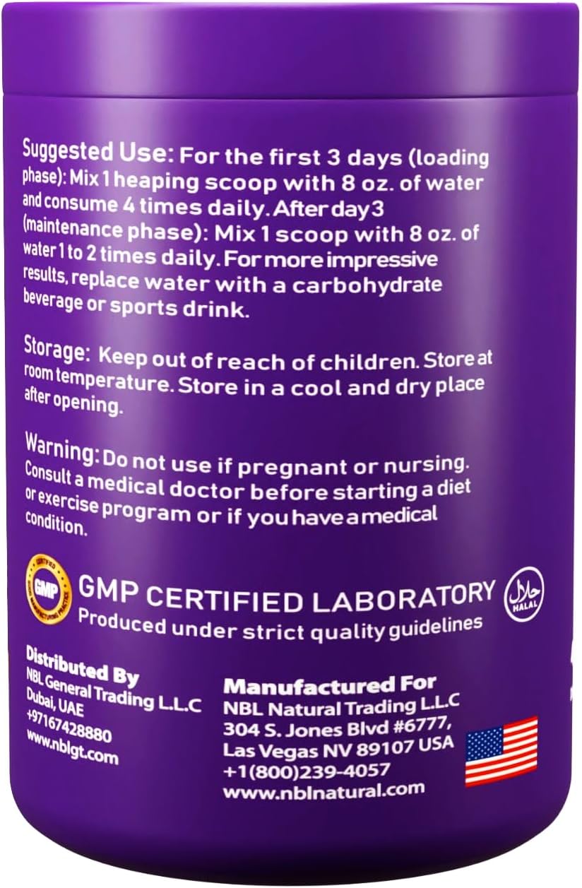 پودر کراتین مونوهیدرات NBL NATURAL – 400 گرم، 80 وعده، بدون طعم