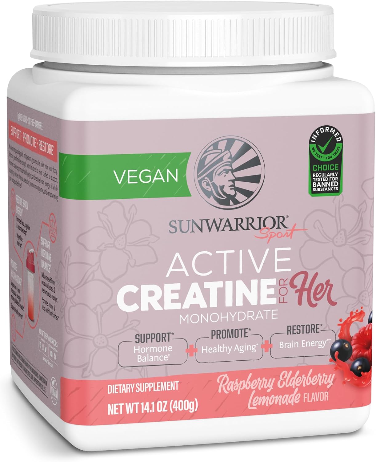 مکمل پیش از تمرین Sunwarrior – 50 وعده، طعم تمشک، میکرونیزه