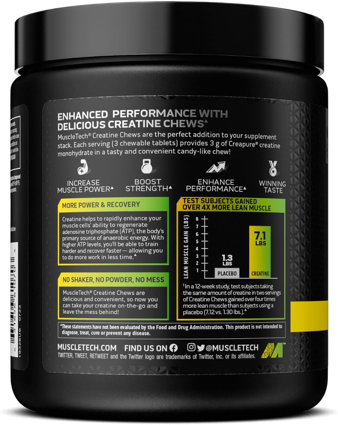 مکمل پیش از تمرین Muscletech Creapure – 90 عدد، وگان