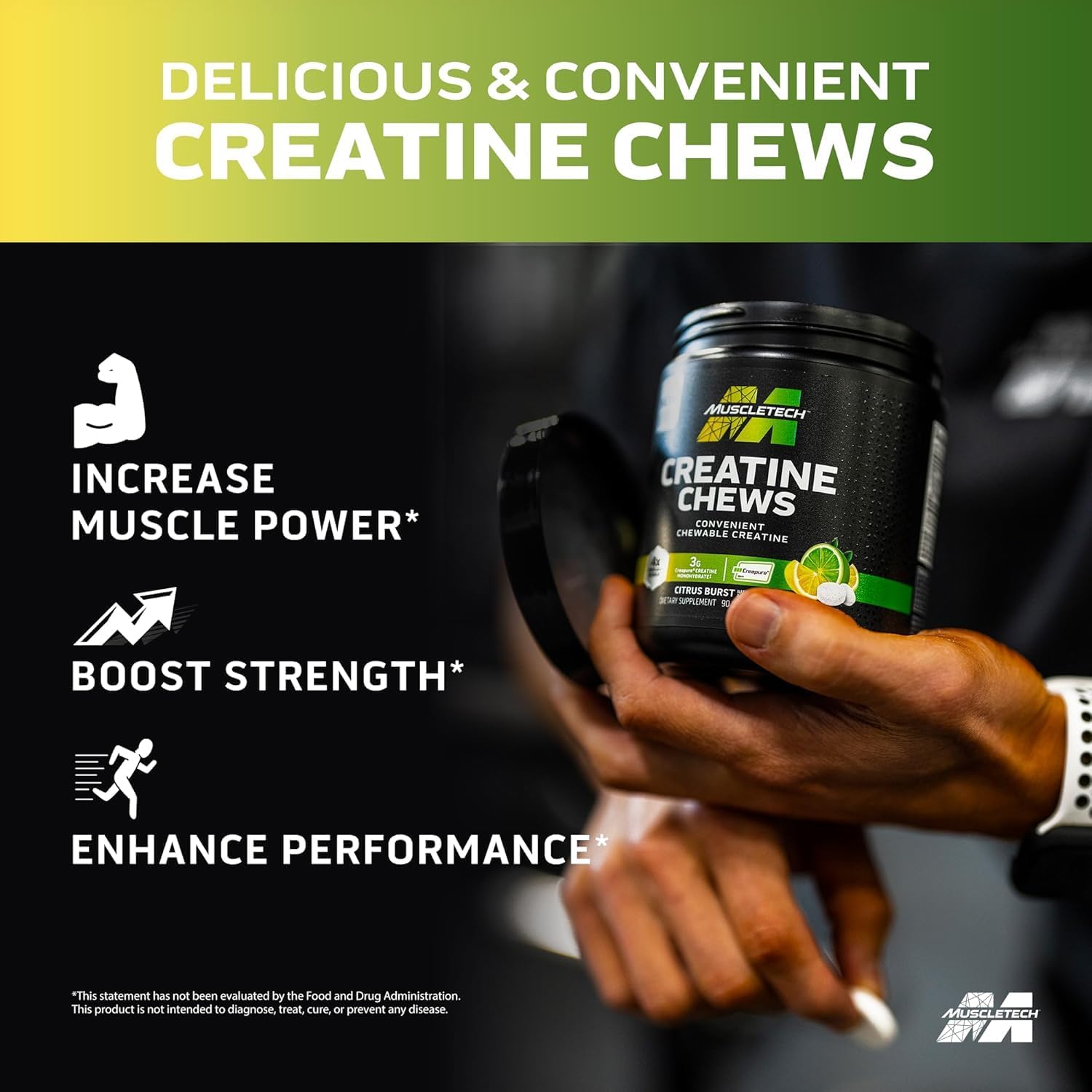 مکمل پیش از تمرین Muscletech Creapure – 90 عدد، وگان