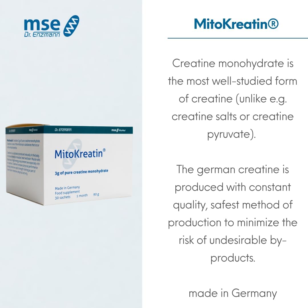 پودر کراتین مونوهیدرات mse Pharmazeutika GmbH – 3 گرم، بدون طعم، وگان