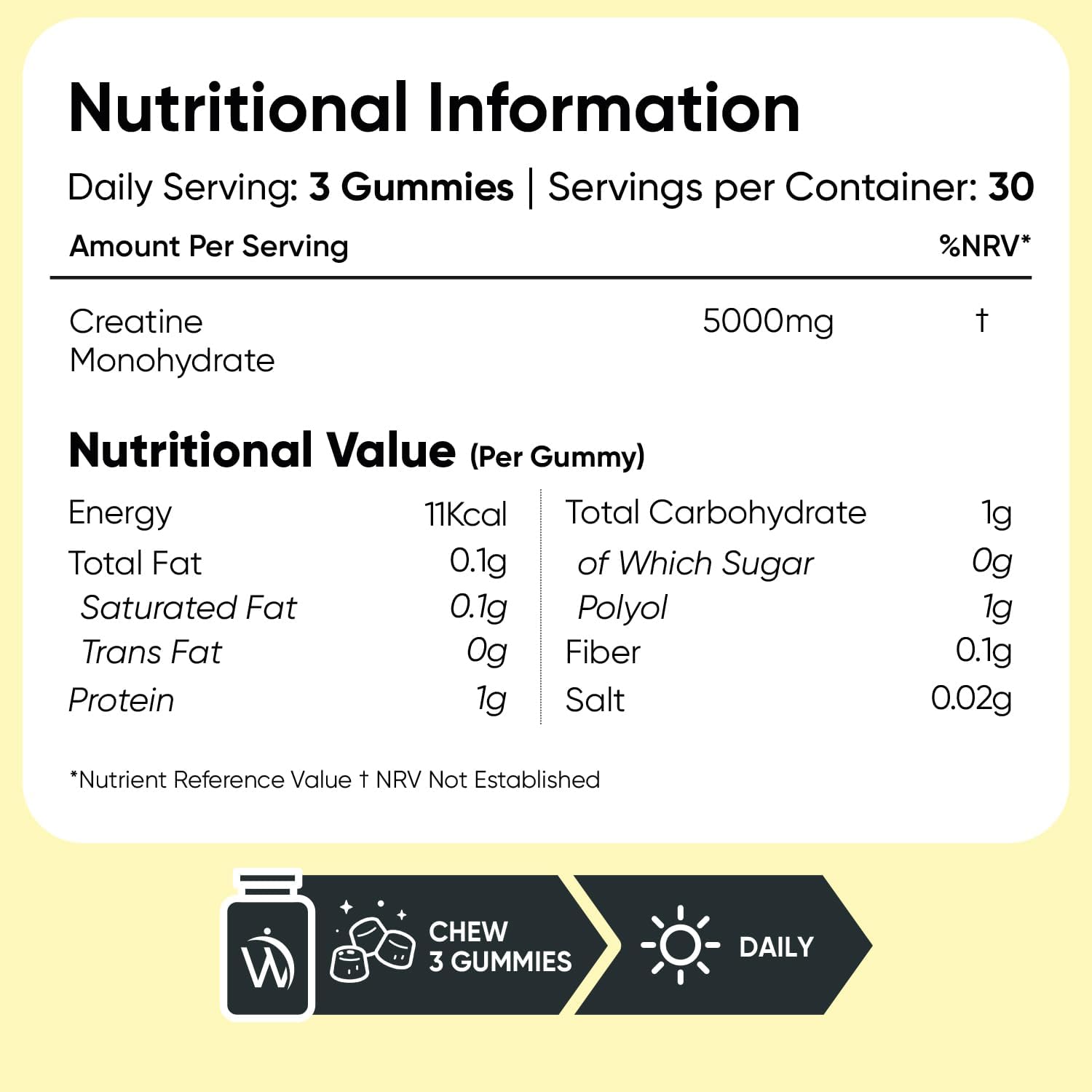 پاستیل کراتین مونوهیدرات WeightWorld – 90 پاستیل، طعم لیمو، وگان