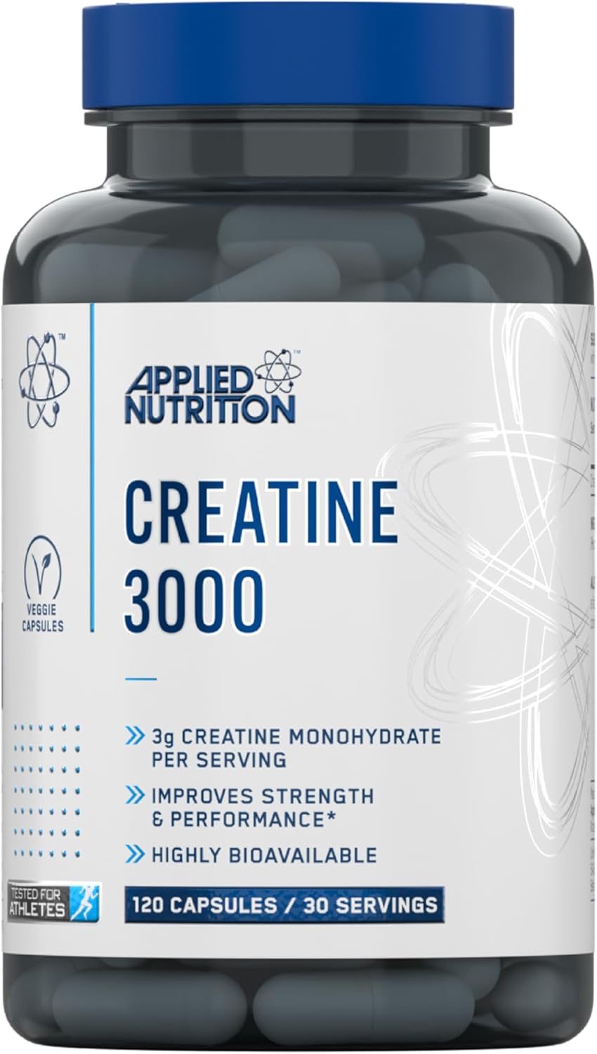 کپسول کراتین مونوهیدرات Applied Nutrition – 120 کپسول، میکرونیزه