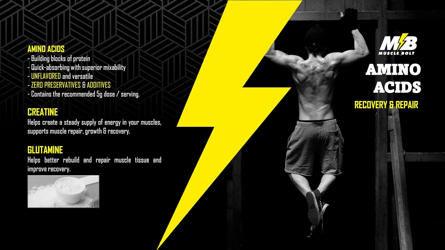 پودر کراتین Muscle Bolt – 300 گرم، بدون طعم، میکرونیزه