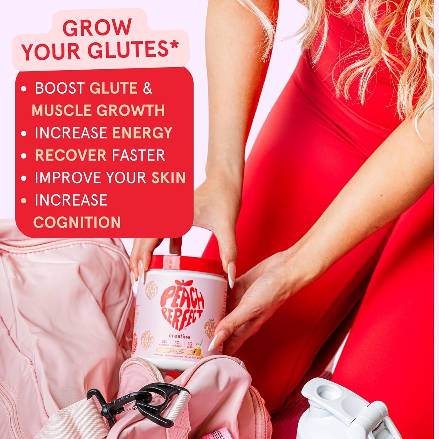 پودر کراتین مونوهیدرات Peach Perfect BCAA – 5 گرم، میکرونیزه