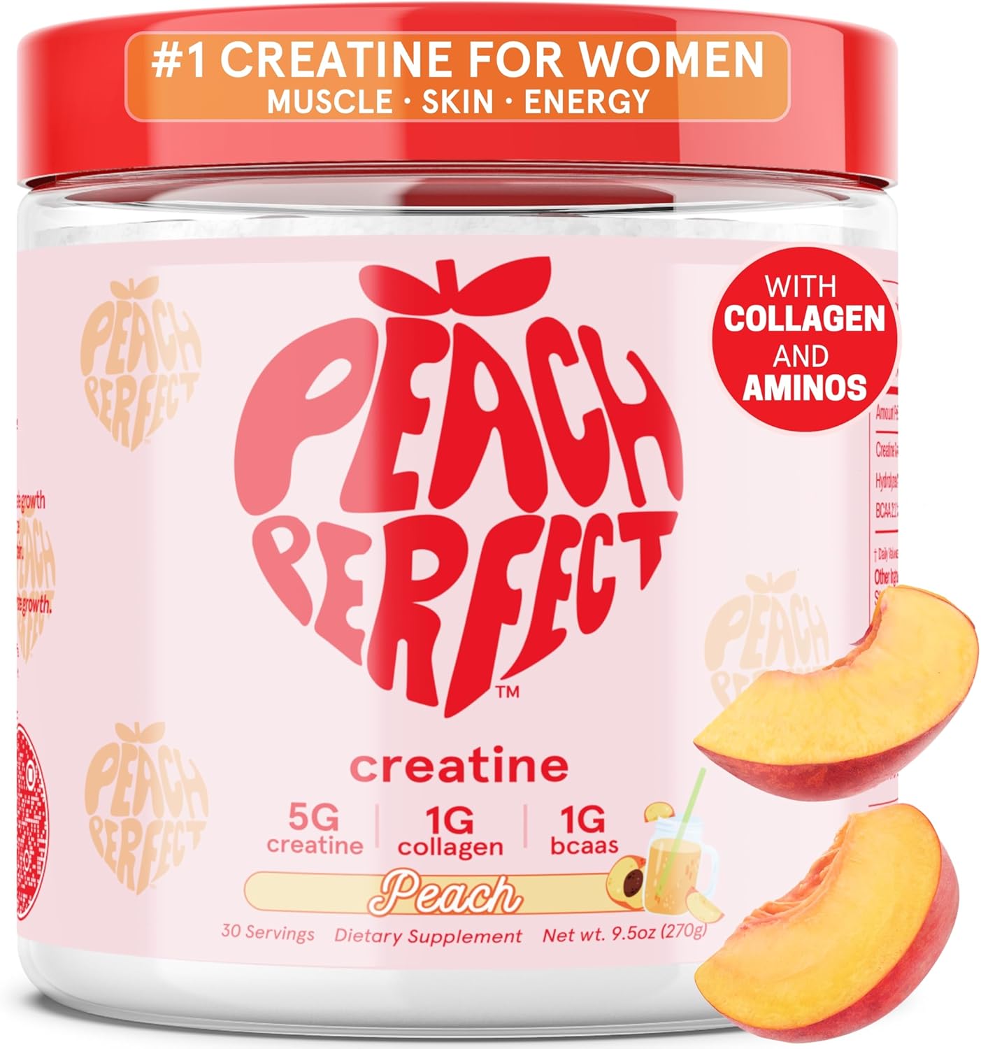 پودر کراتین مونوهیدرات Peach Perfect BCAA – 5 گرم، میکرونیزه