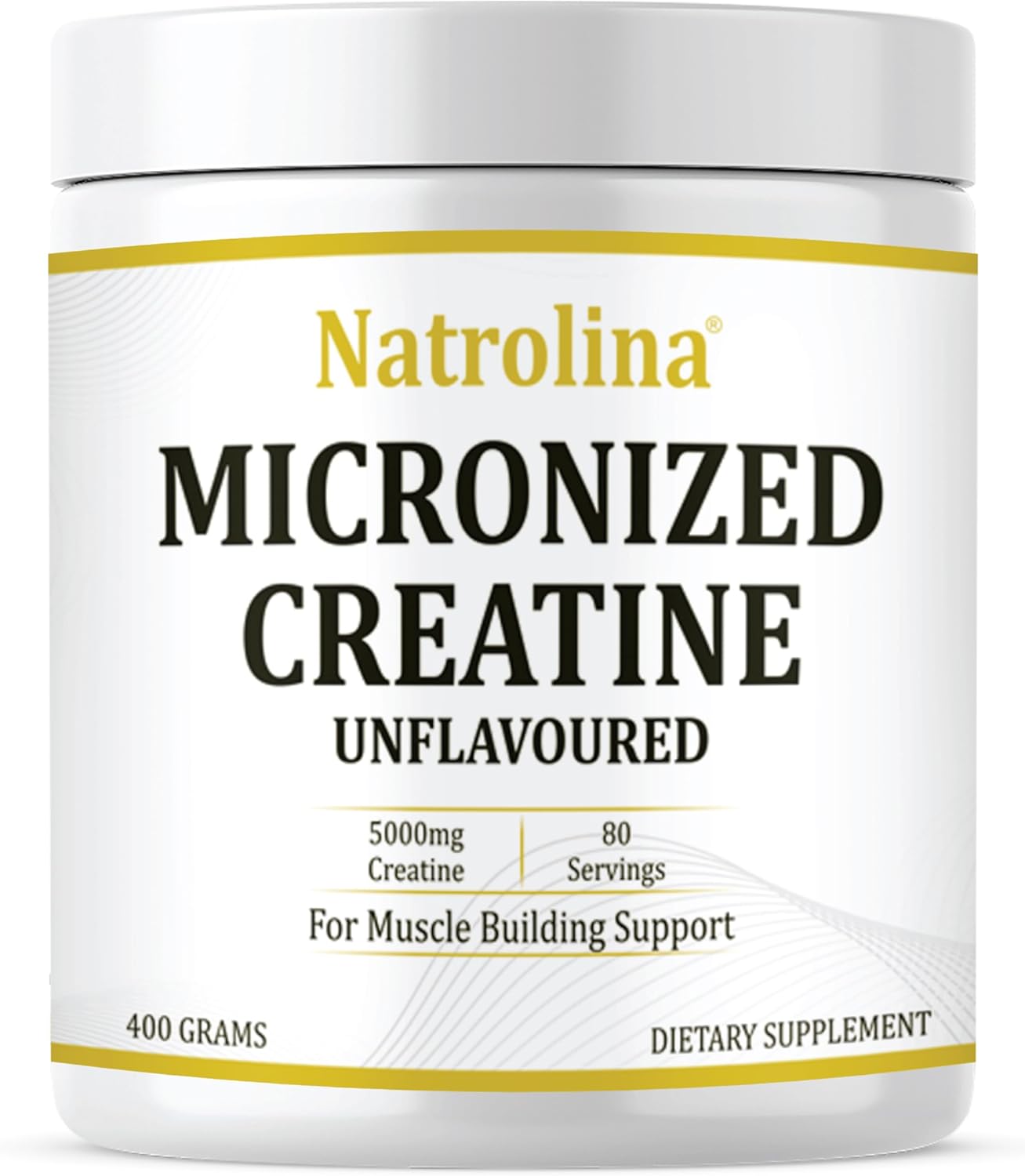 پودر کراتین مونوهیدرات Natrolina – 400 گرم، 80 وعده، بدون طعم