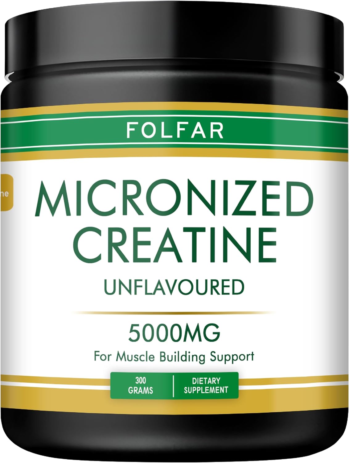پودر کراتین مونوهیدرات FOLFAR – 300 گرم، 60 وعده، بدون طعم
