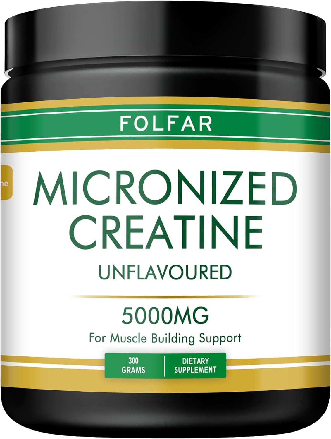 پودر کراتین مونوهیدرات FOLFAR – 300 گرم، 60 وعده، بدون طعم