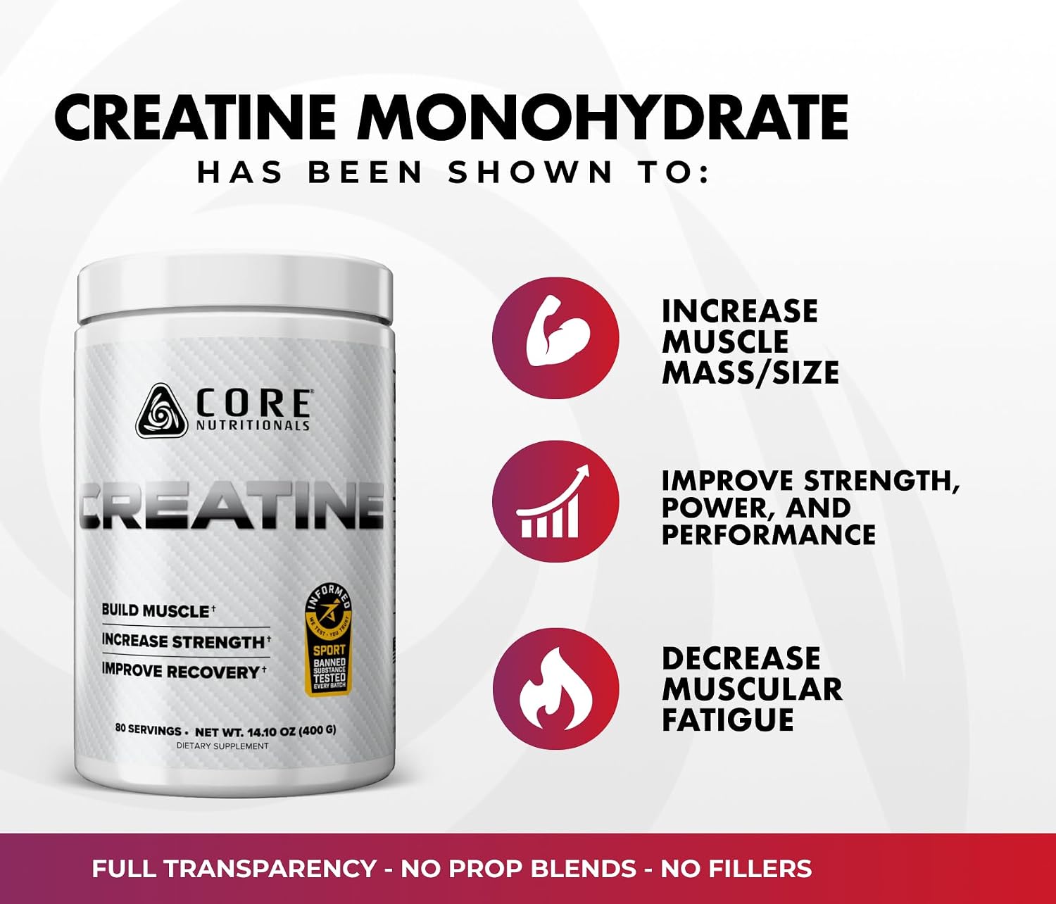 پودر کراتین Core Nutritionals – 50 وعده، طعم لیمو