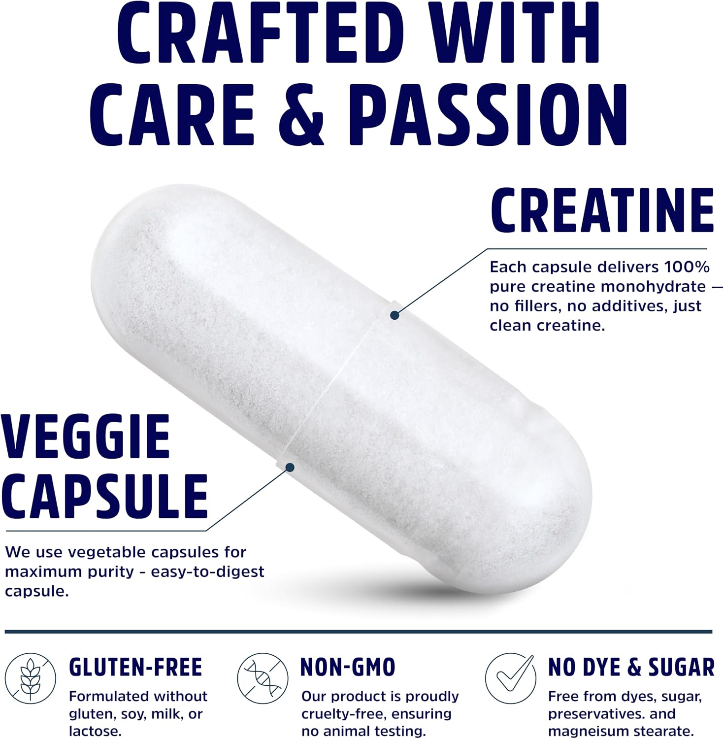 کپسول کراتین مونوهیدرات American Research Supplements – 5 گرم، 4 کپسول، میکرونیزه