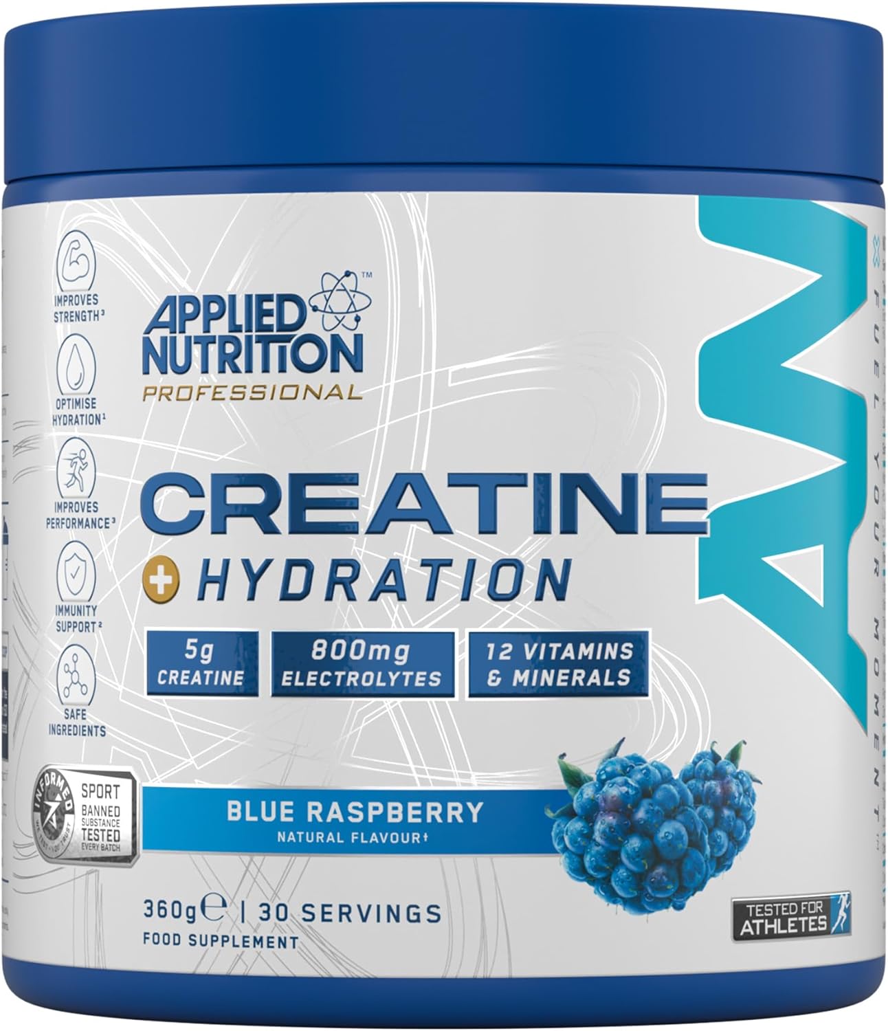 مکمل پیش از تمرین Applied Nutrition – 330 گرم، طعم تمشک آبی