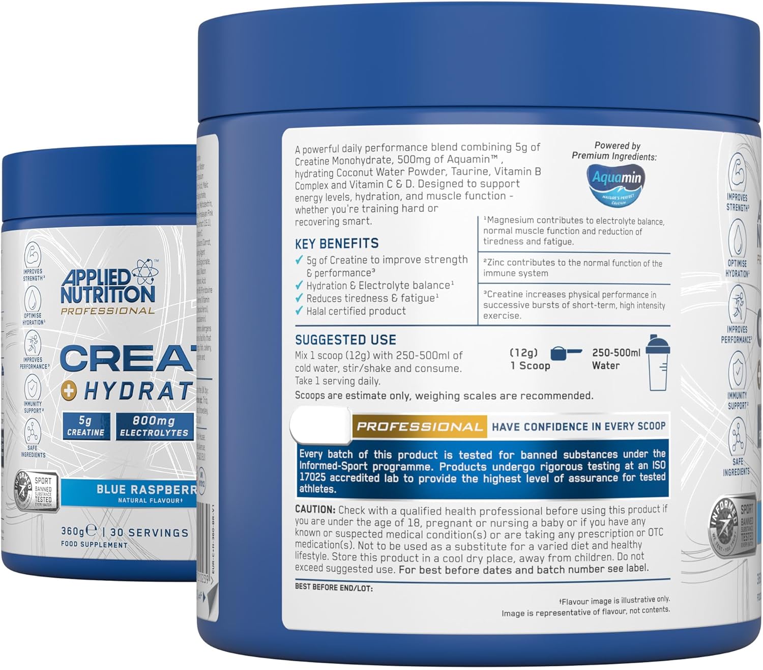 مکمل پیش از تمرین Applied Nutrition – 330 گرم، طعم تمشک آبی