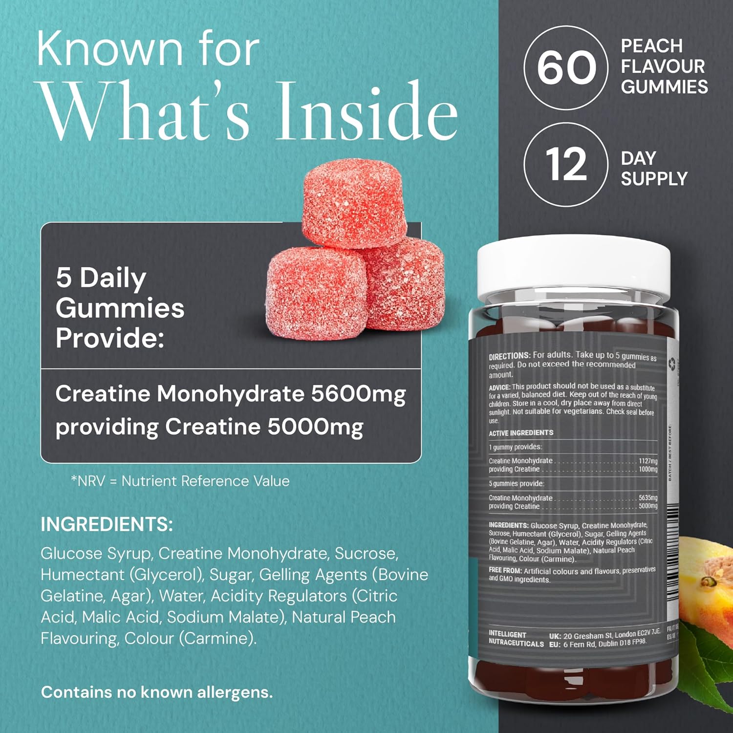 پاستیل کراتین مونوهیدرات Known – 60 پاستیل