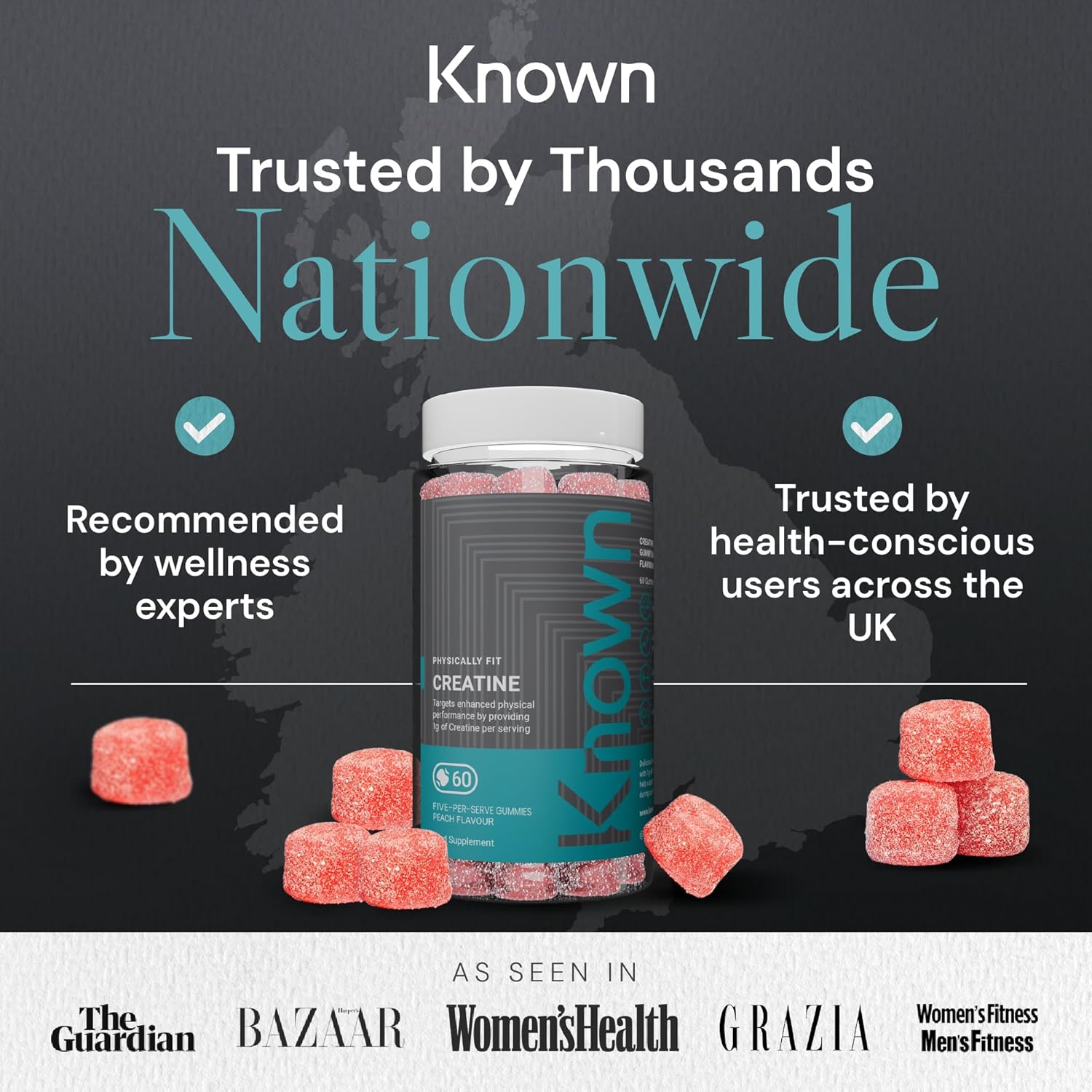 پاستیل کراتین مونوهیدرات Known – 60 پاستیل
