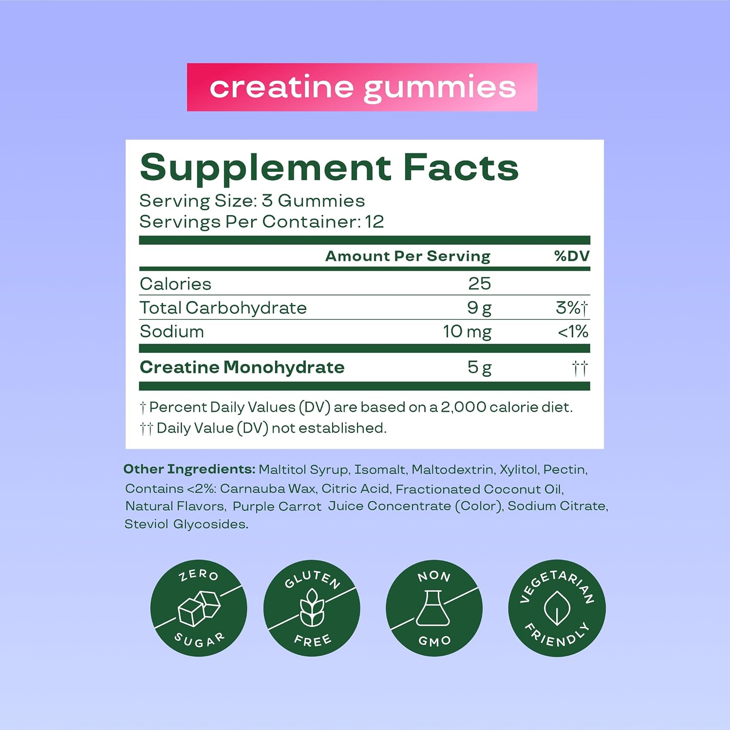 پاستیل کراتین مونوهیدرات Bloom Nutrition – 12 وعده، طعم بری، میکرونیزه