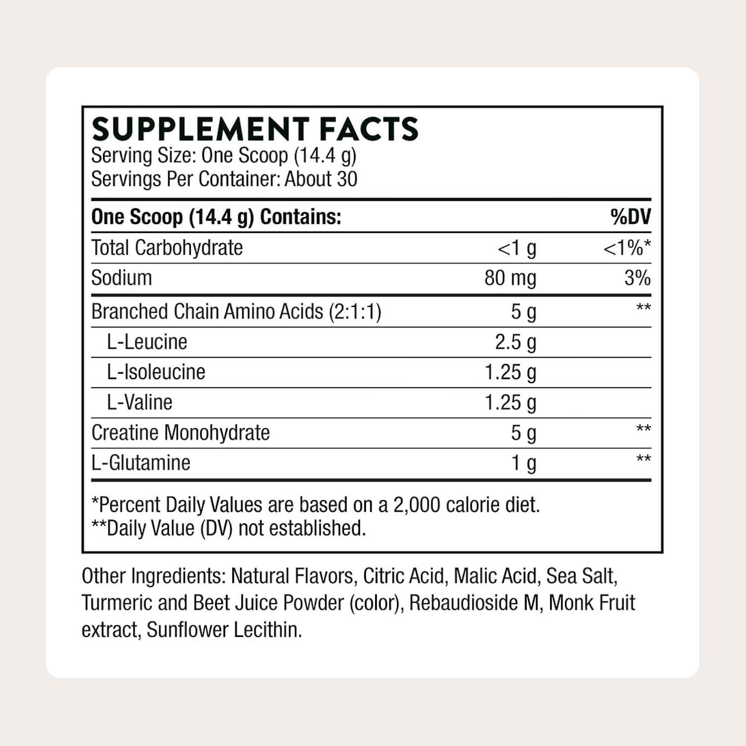 پودر کراتین مونوهیدرات THORNE BCAA – 30 وعده، طعم هلو و انبه، میکرونیزه