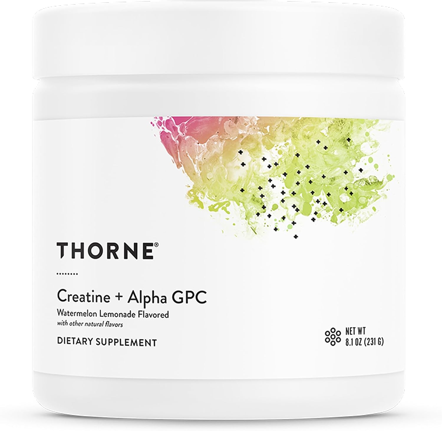 پودر کراتین مونوهیدرات THORNE Alpha GPC – 30 وعده، طعم لیموناد هندوانه، میکرونیزه