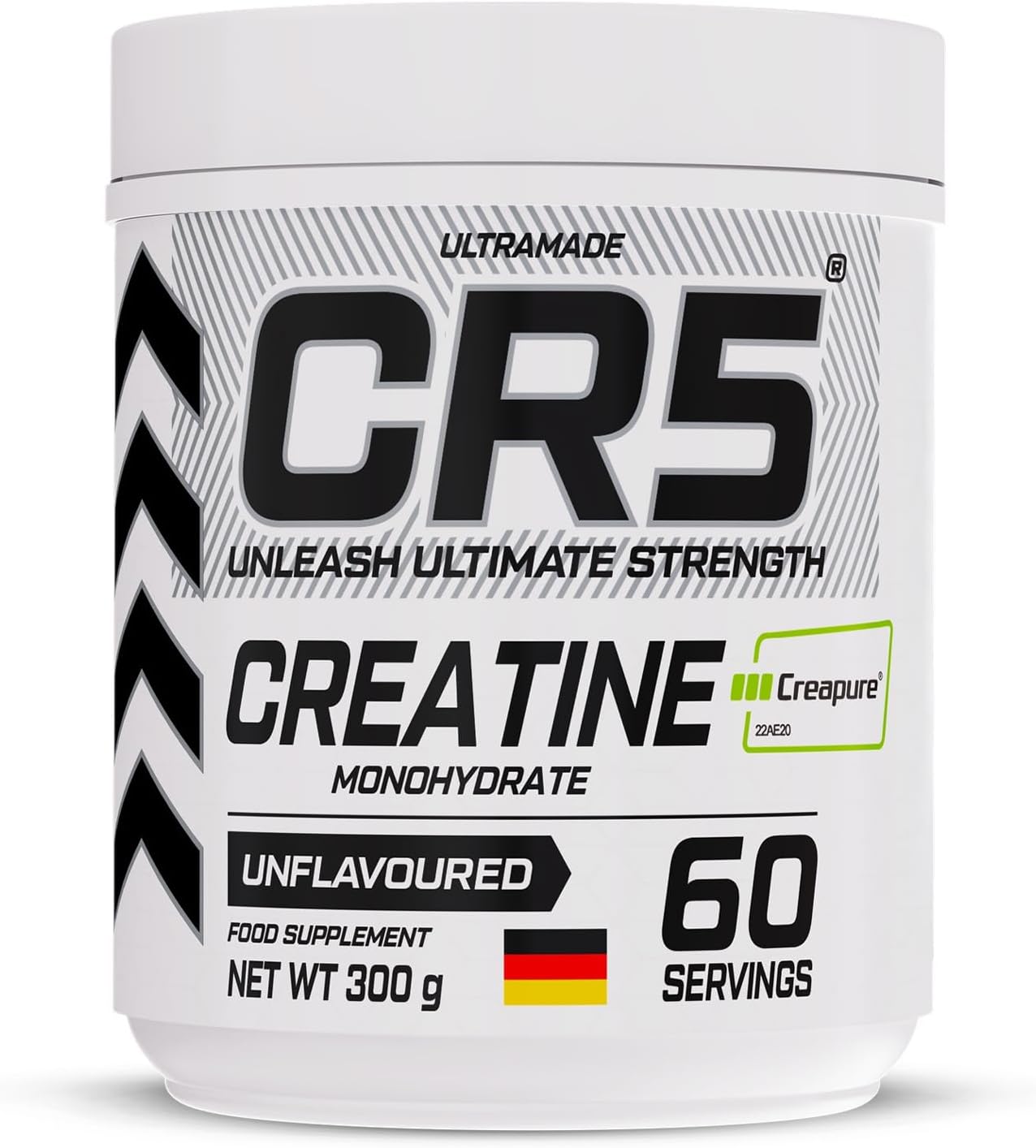 پودر کراتین مونوهیدرات C5 Creapure – 300 گرم، 60 وعده، بدون طعم