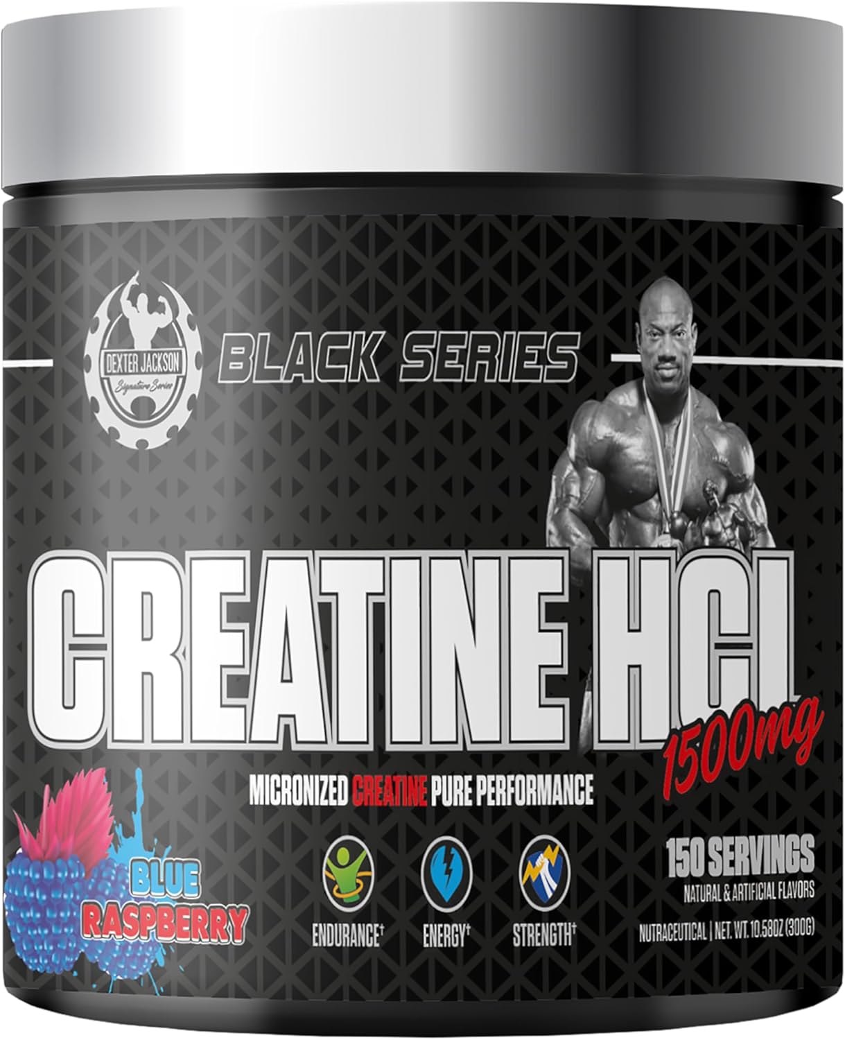 پودر کراتین HCL DEXTER JACKSON – 300 گرم، 150 وعده، طعم تمشک آبی