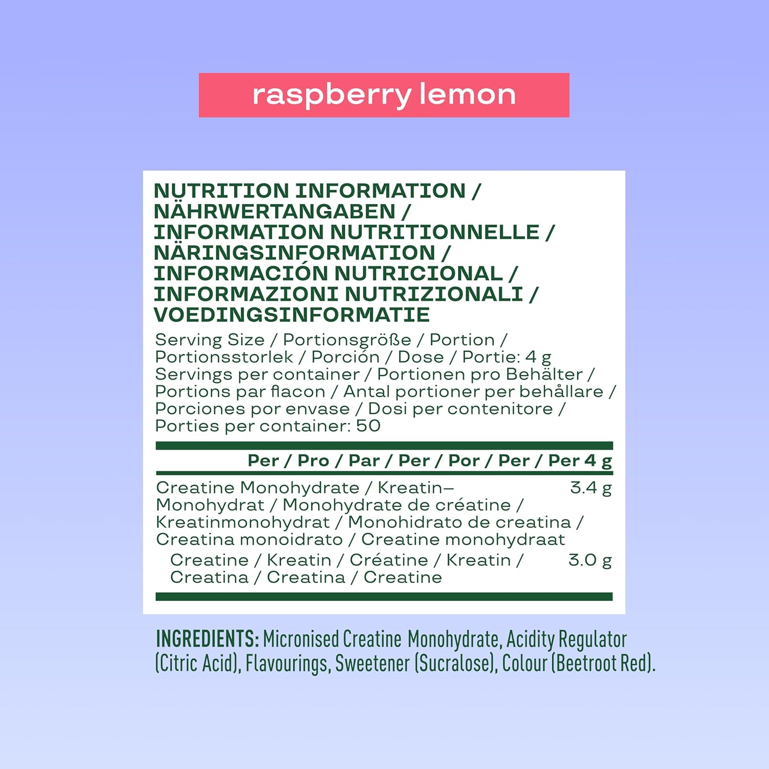 پودر کراتین مونوهیدرات Bloom Nutrition – طعم تمشک، میکرونیزه